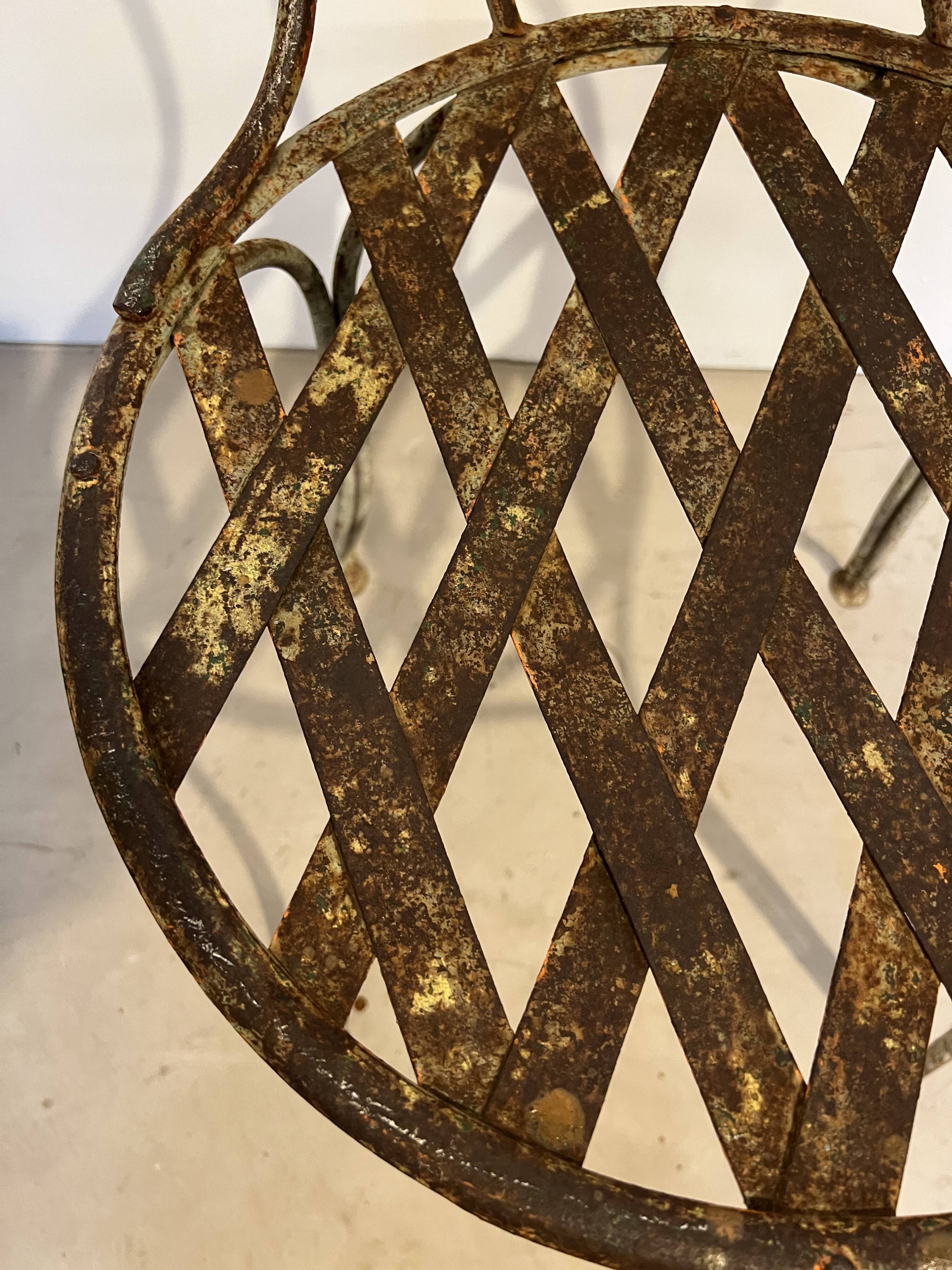 Wrought iron garden chair