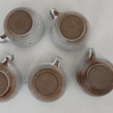 5 Tasses à café en grès Ratilly / Pierlot