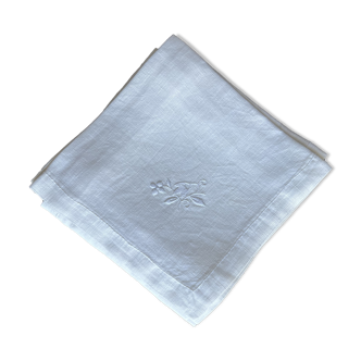 Set of six embroidered linen napkins