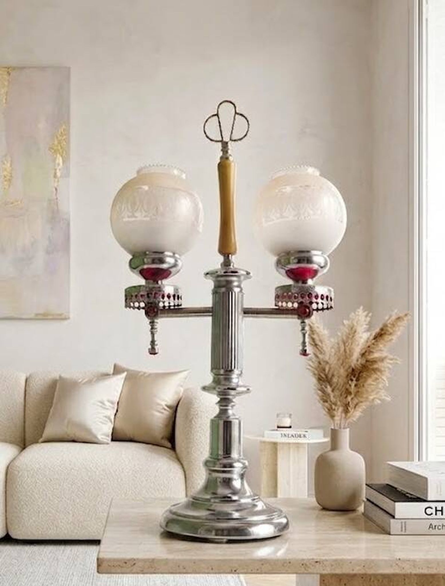 Lampe de table style Hollywood Regency Mid Century Modern