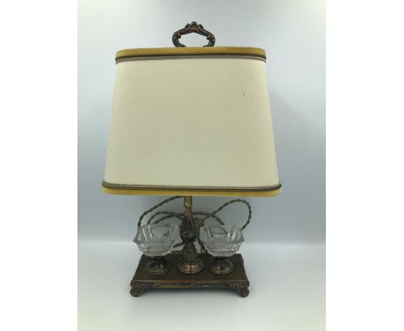 Lampe de bureau bouillotte avec acier en bronze vintage | Selency