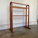 Dark wood towel rail