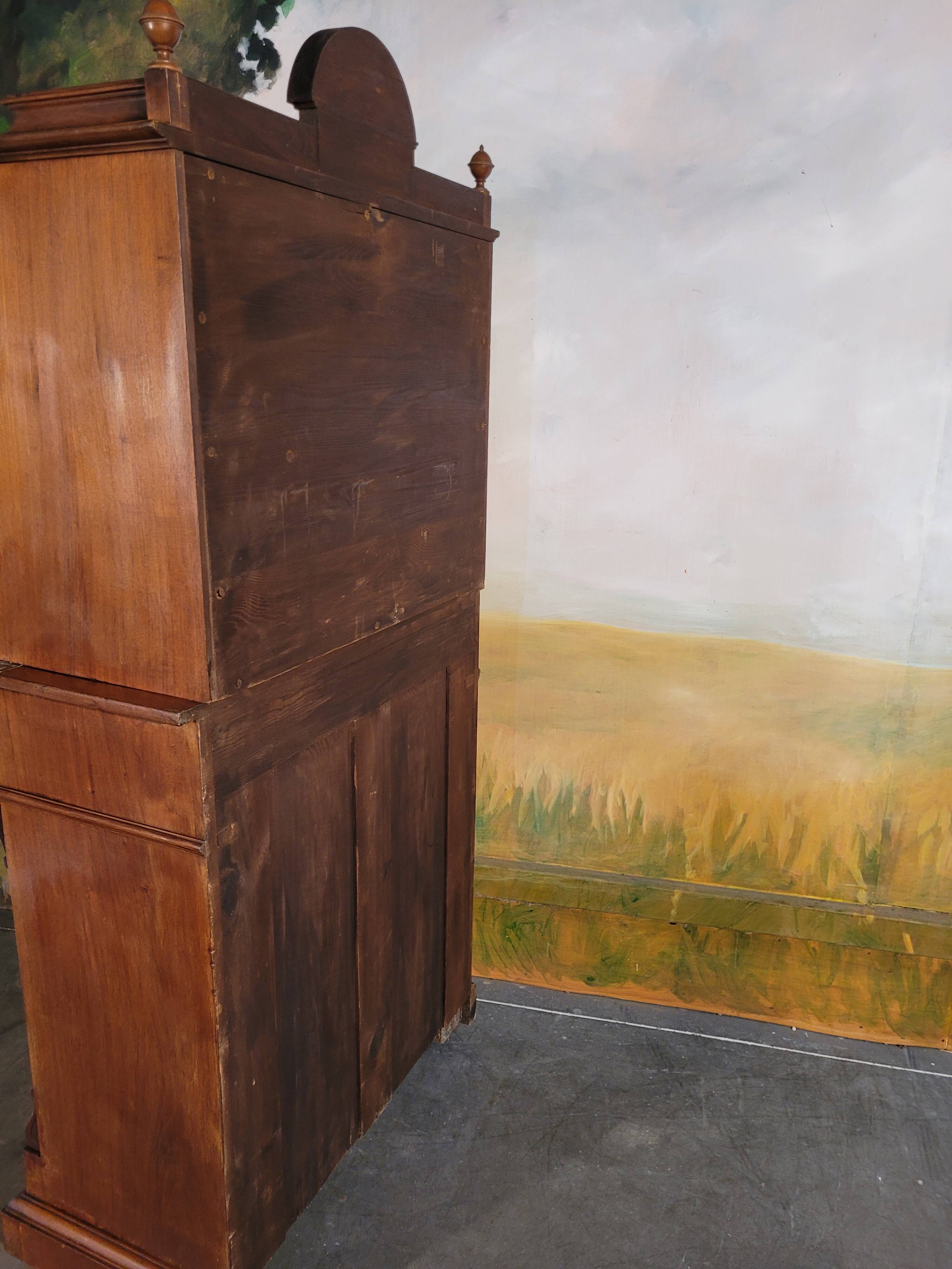 19th century two-body dentist's cabinet