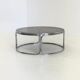 Space Age Coffee Table with Smoked Glass and Chrome