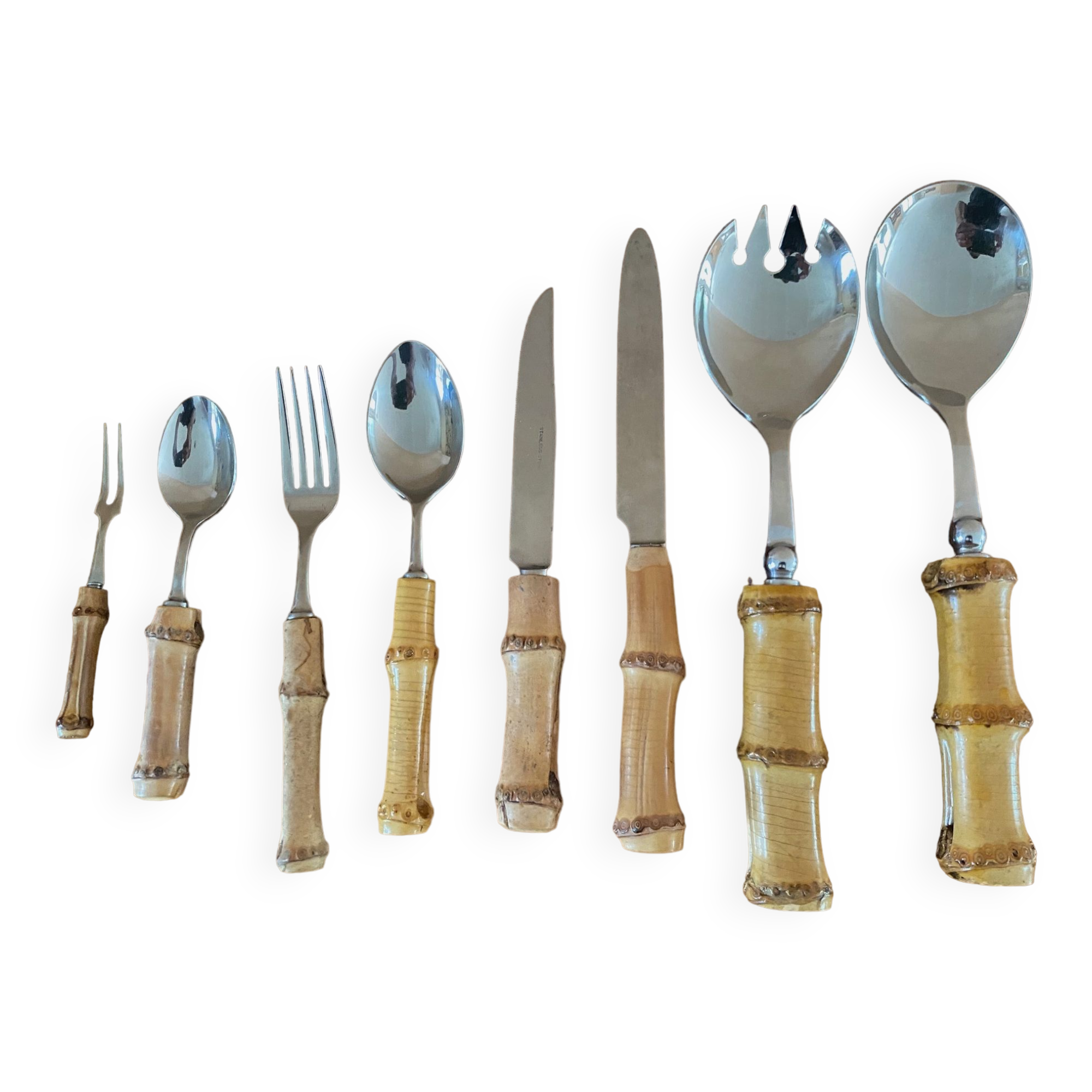 Ion and bamboo cutlery set 74 pieces