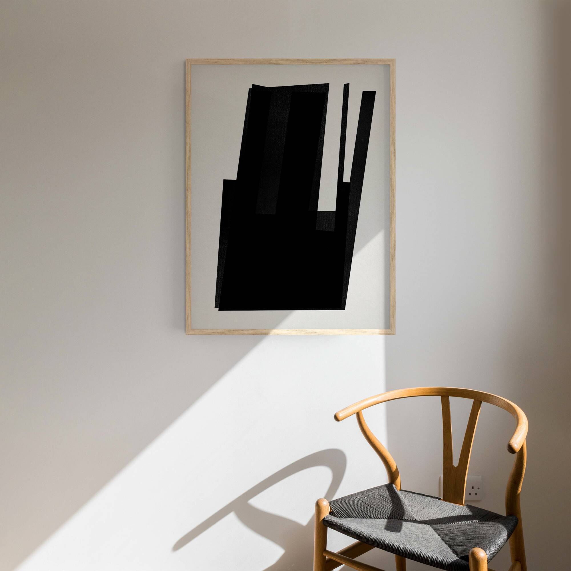 Abstract black giclee print, 50x70cm