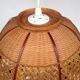 Cane and braided rattan hanging lamp