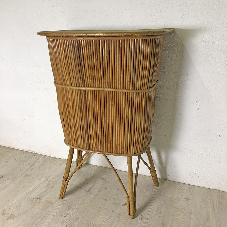60's vintage rattan bar
