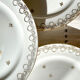 10 Assiettes porcelaine dépareillées ~ Assiettes porcelaine blanche doré ~ Assiettes LIMOGES ~ Vaiss