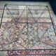 Coffee table  square black metal glass
