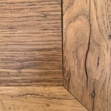 Solid desk in raw oak handles art deco shells