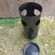 Porte parapluie poubelle kartell 4610-50 design gino colombini noir & inox #a658