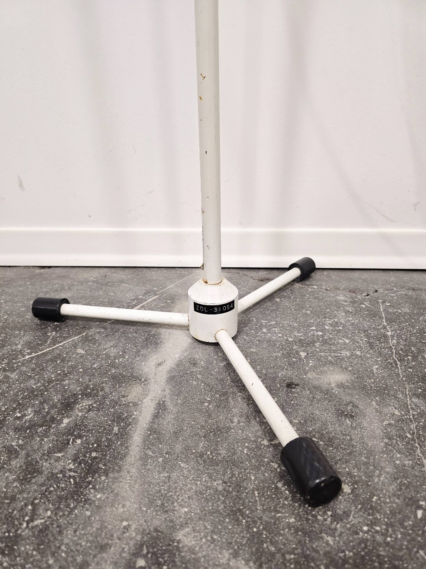 70s Gooseneck Metal Floor Lamp, Adjustable Height Tripod Base