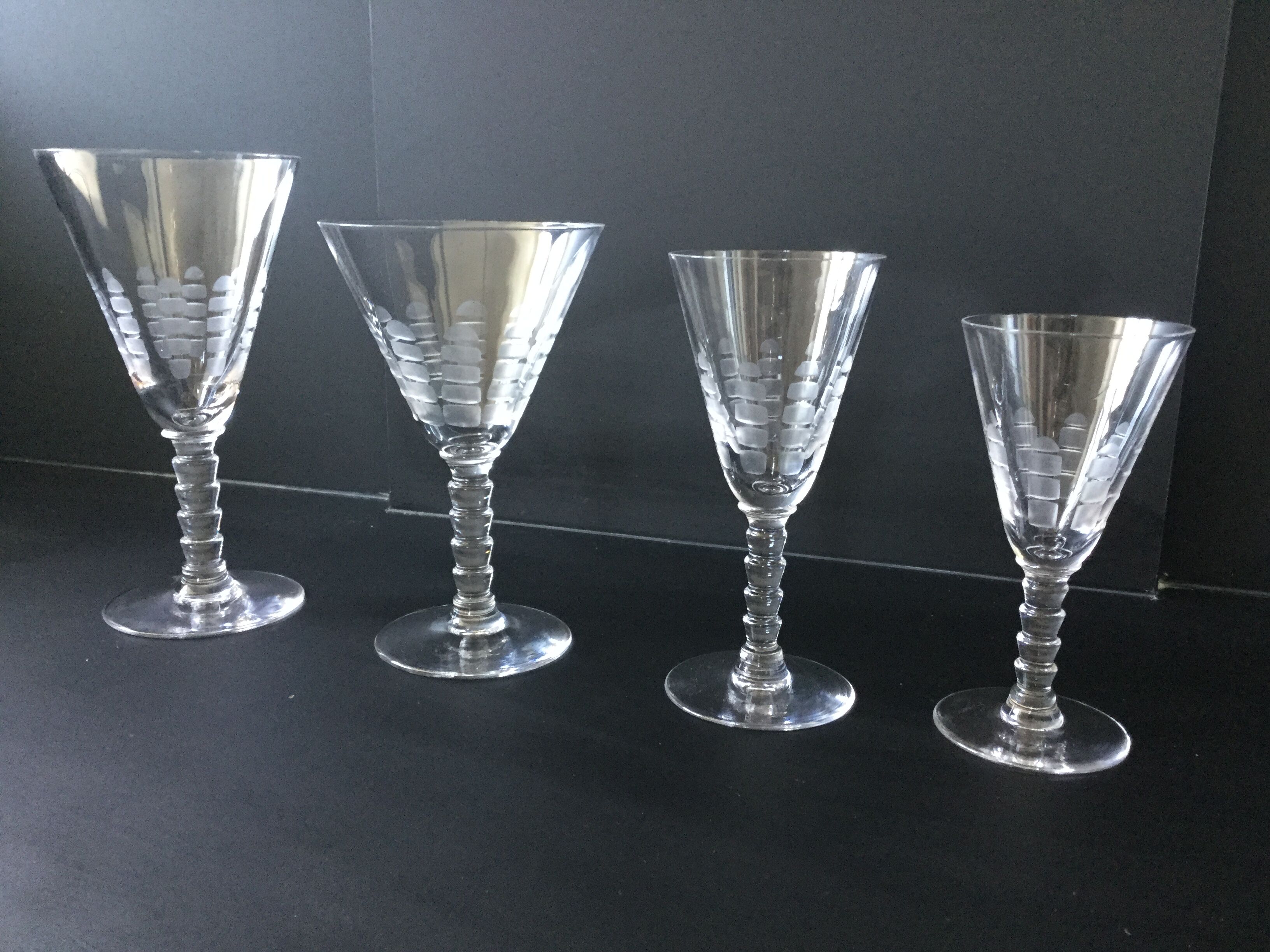 Art deco palm glass