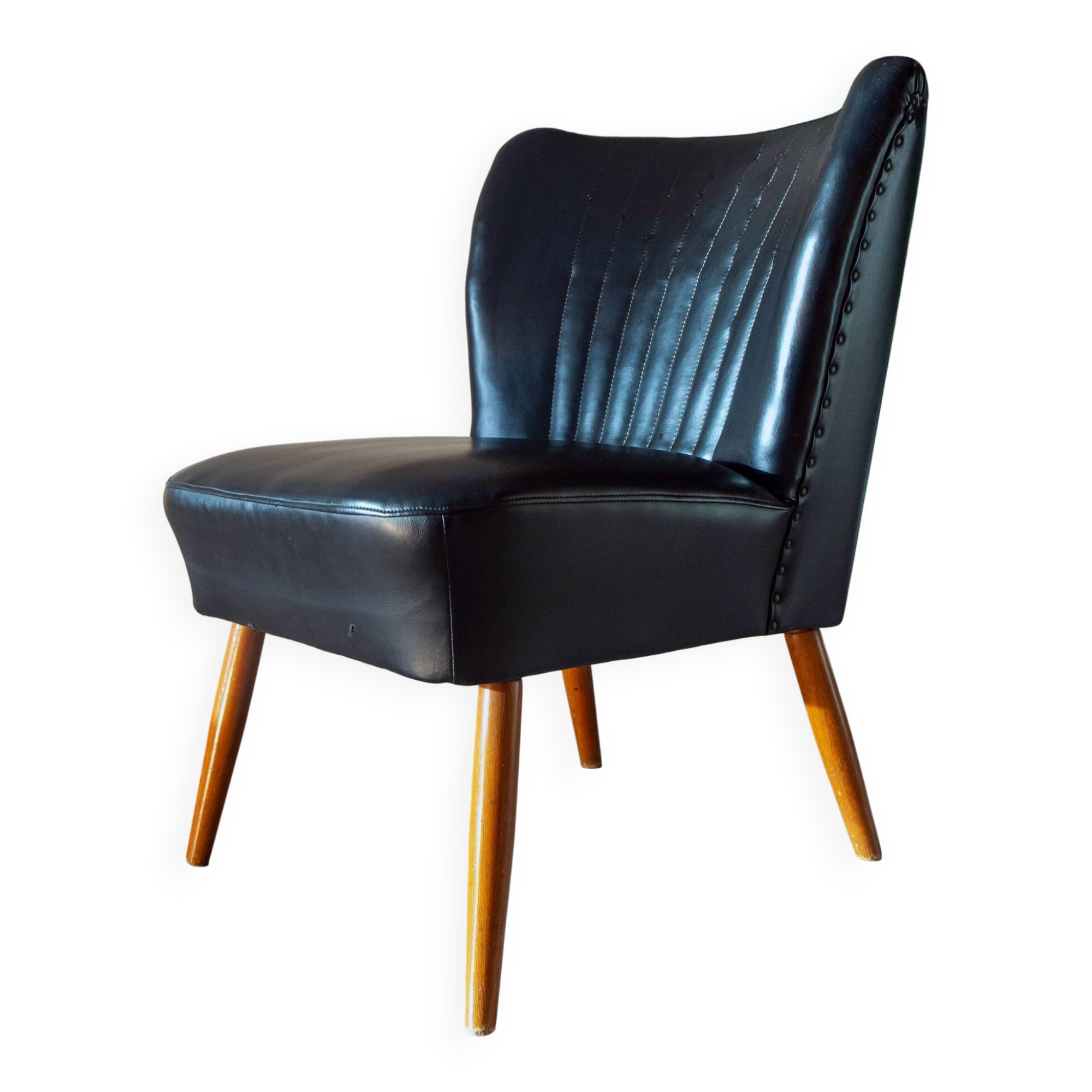 Fauteuil cocktail noir année 50