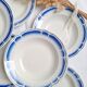 Deep plates / Art Deco salad plates Badonviller blue