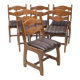 Set of 6 chairs by Guillerme and Chambron