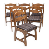 Set of 6 chairs by Guillerme and Chambron