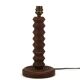 Dark wood column lamp by Charles Dudouyt, Brancusi style from the 1940s.
