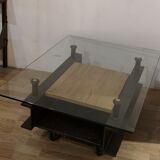 Industrial style sofa end