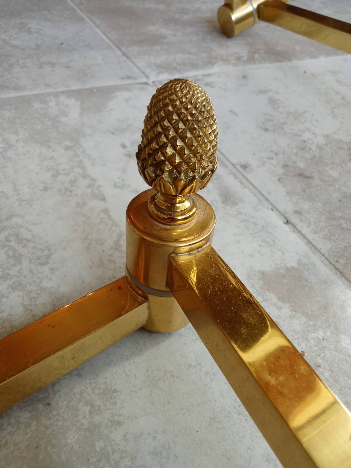 Pair of Empire pine cone gilded metal articulated wall lights