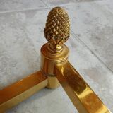 Paire d'appliques articulées métal doré pomme de pin Empire