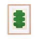 Abstract painting on paper - 30x40 - NUX green - signed Eawy
