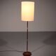 Temde teak and metal floor lamp with a new custom lampshade – 1960s elegance