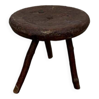 Folk art tripod stool