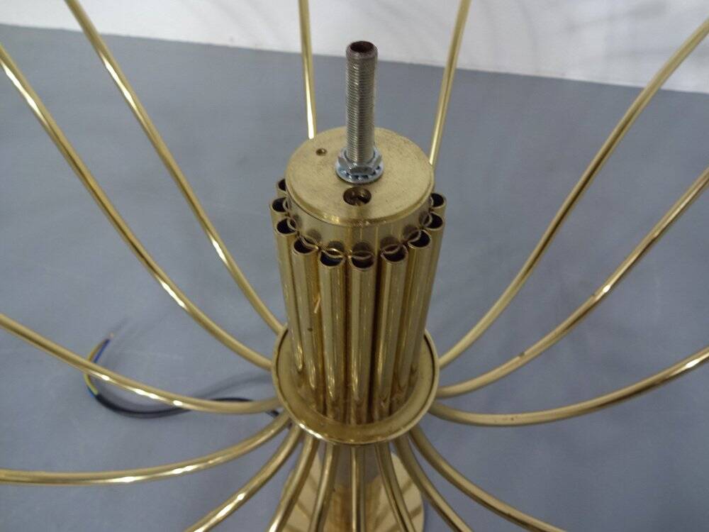 Large Italian brass chandelier, 1960s