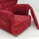 50s, Danish design, refurbished armchair, vintage velour