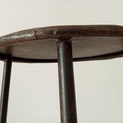Brutalist high stool from the 1960s in solid steel.