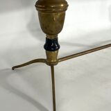 Vintage brass and marble coffee table. Italy 1950s