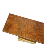 Large console in walnut, satinwood and oak by Andrew Varah.