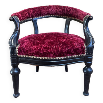 Office armchair Napoleon III in wood