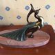 Bookhouse. Art Nouveau signed TED peacocks.