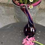 vase, blown glass soliflore, numbered 04, signed MDINA GLASS MALTA, vintage