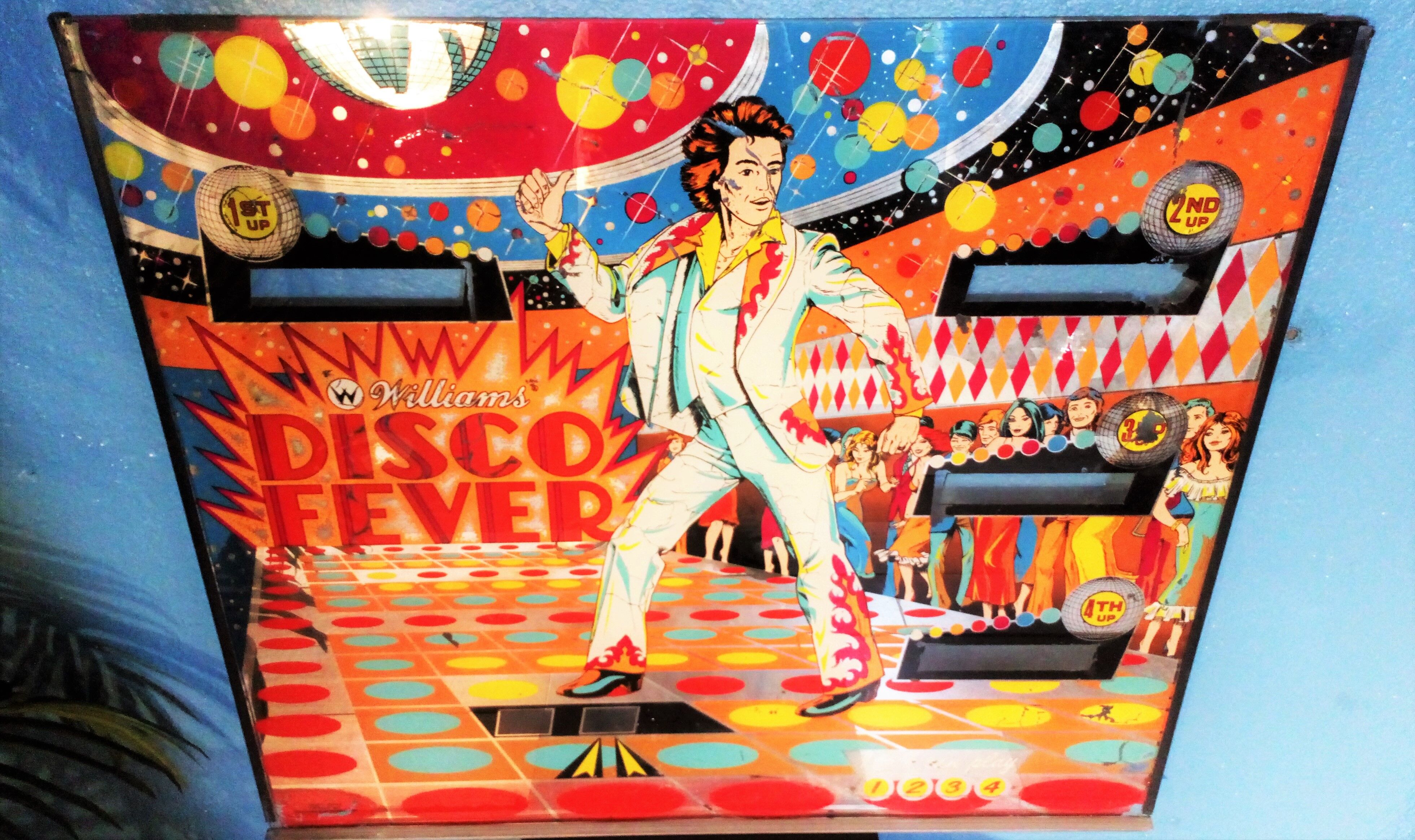 Williams pinball plate "Disco fever" 1978