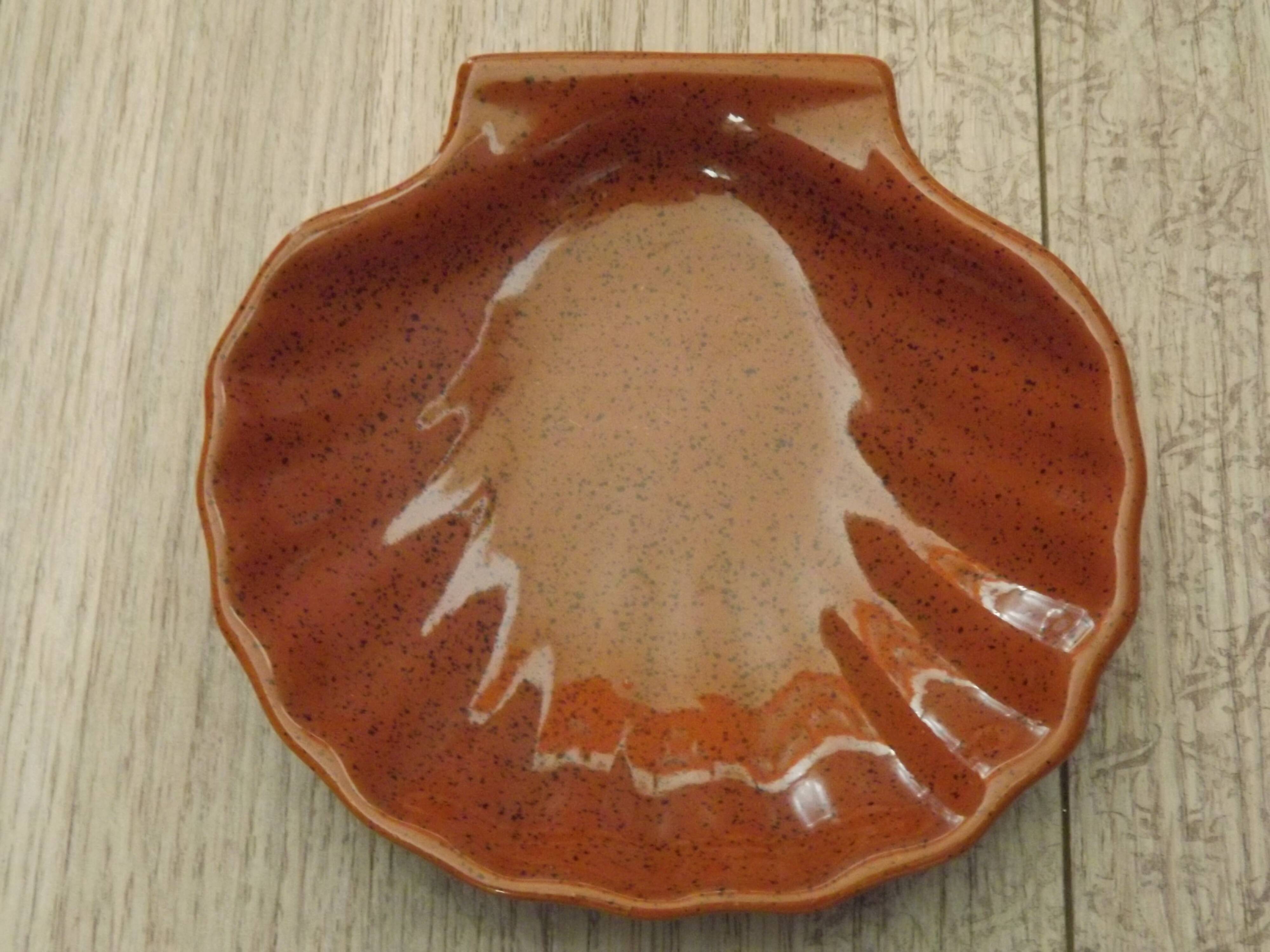 Set of 5 French Vintage Emile Henry Brown Coquille St Jacques Dishes 5193