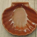 Set of 5 French Vintage Emile Henry Brown Coquille St Jacques Dishes 5193