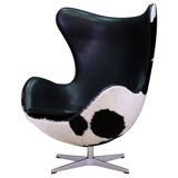 Arne jacobsen the egg chair cow leather