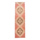 3x11 Faded Pink & Brown Vintage Ruuner, Turkish Wool Runner Rug, 91x328Cm