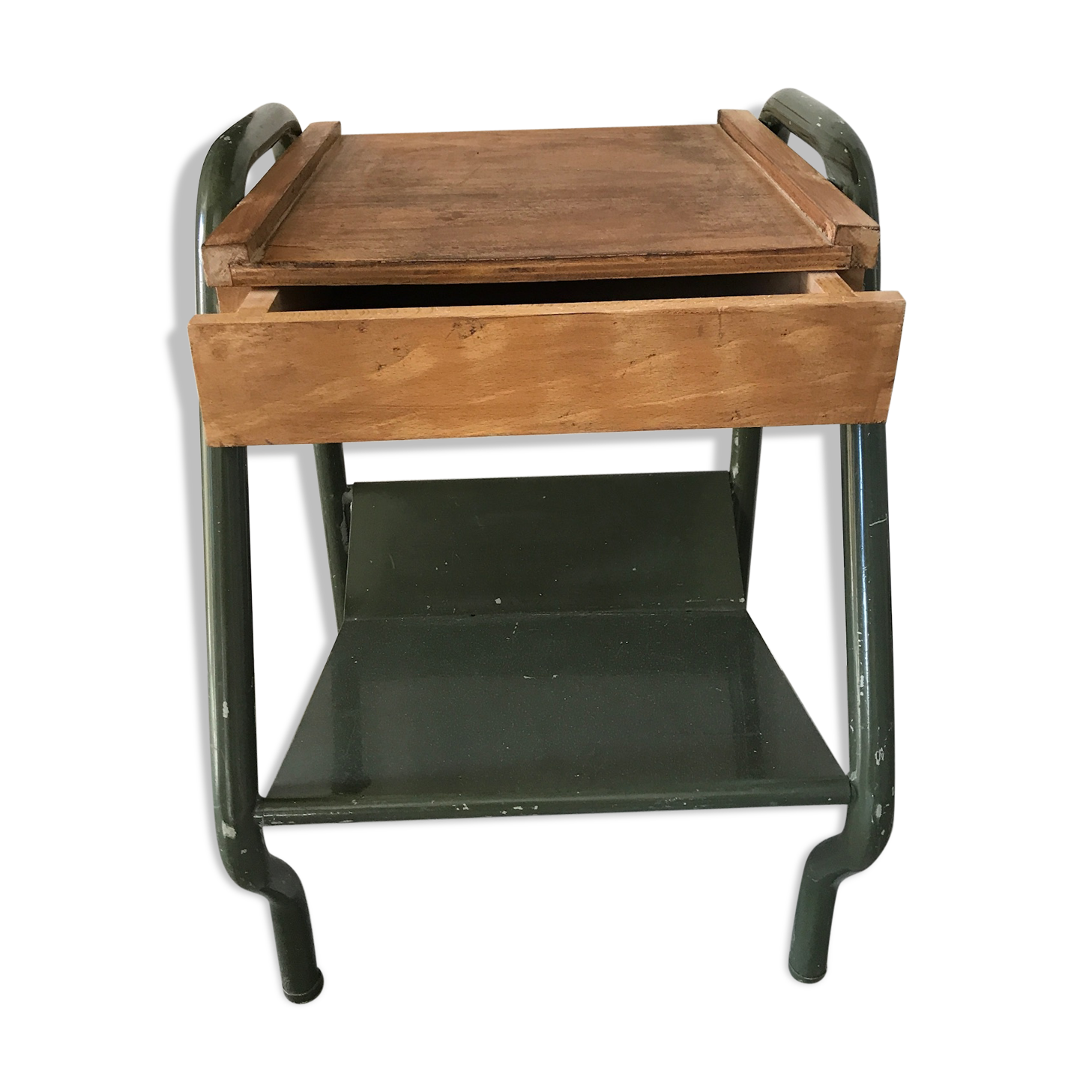 Boarding vintage bedside table