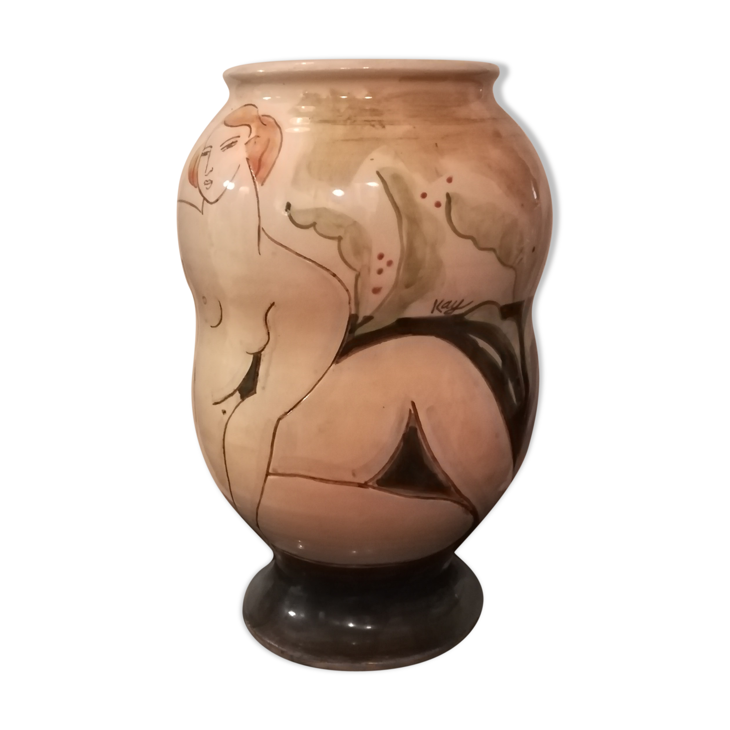 Vase ceramic by Michael kay, signed and dated 2004.