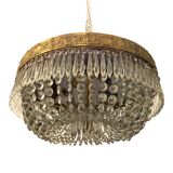 Vintage italian crystal ceiling light
