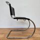 Chrome leather Bauhaus chair Thonet MR 10 by Ludwig Mies van der Rohe - 1980s