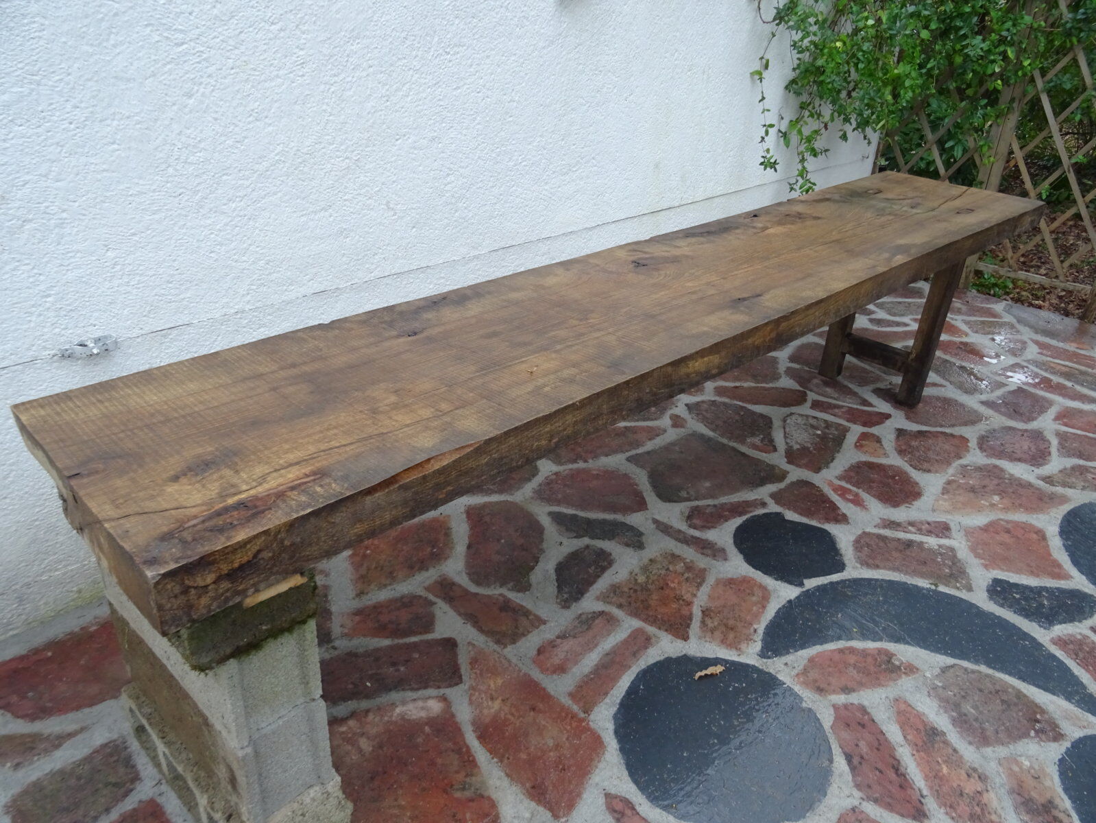 Ancient oak workbench 3 m 20