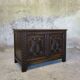 Carved solid wood chest.