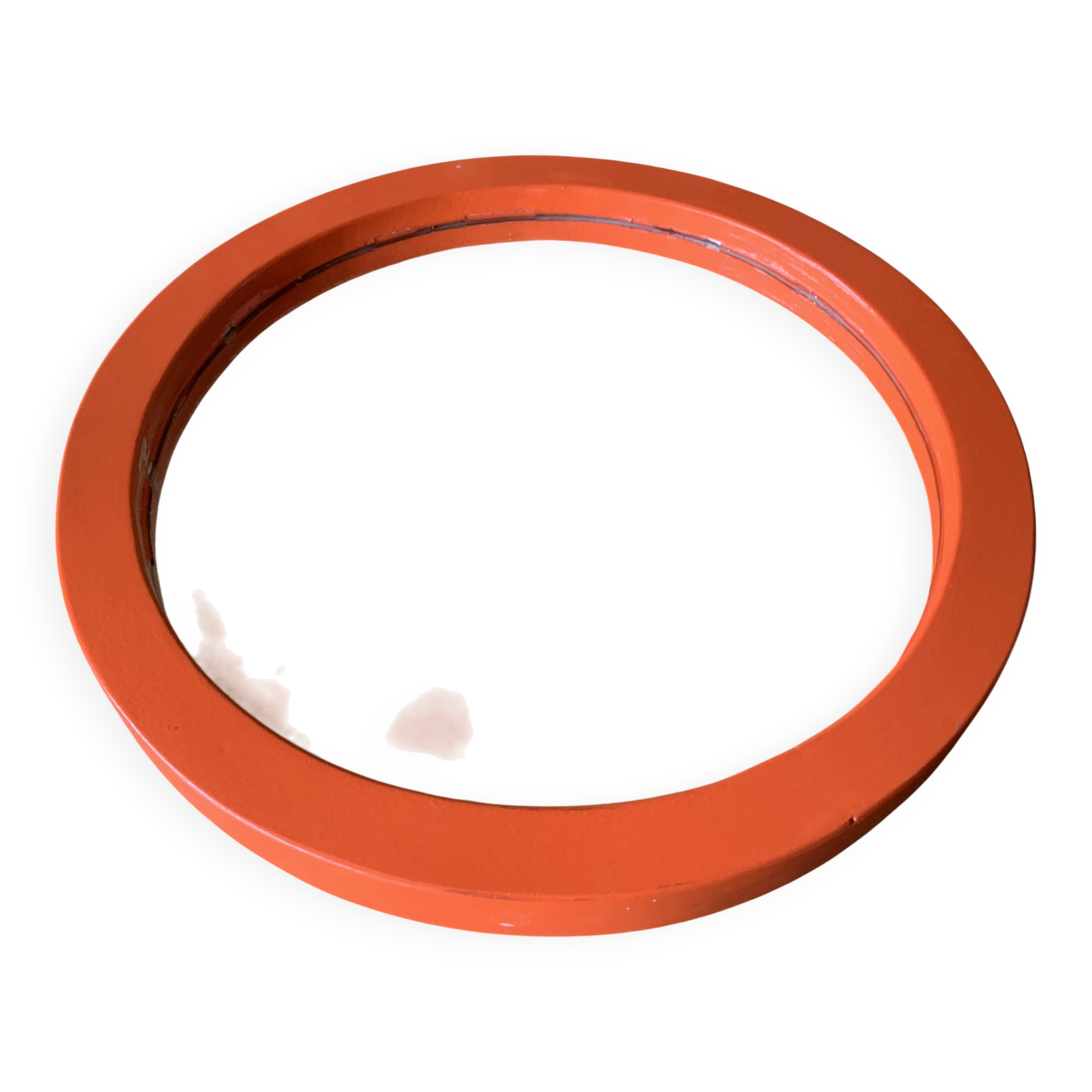 Miroir en bois orange