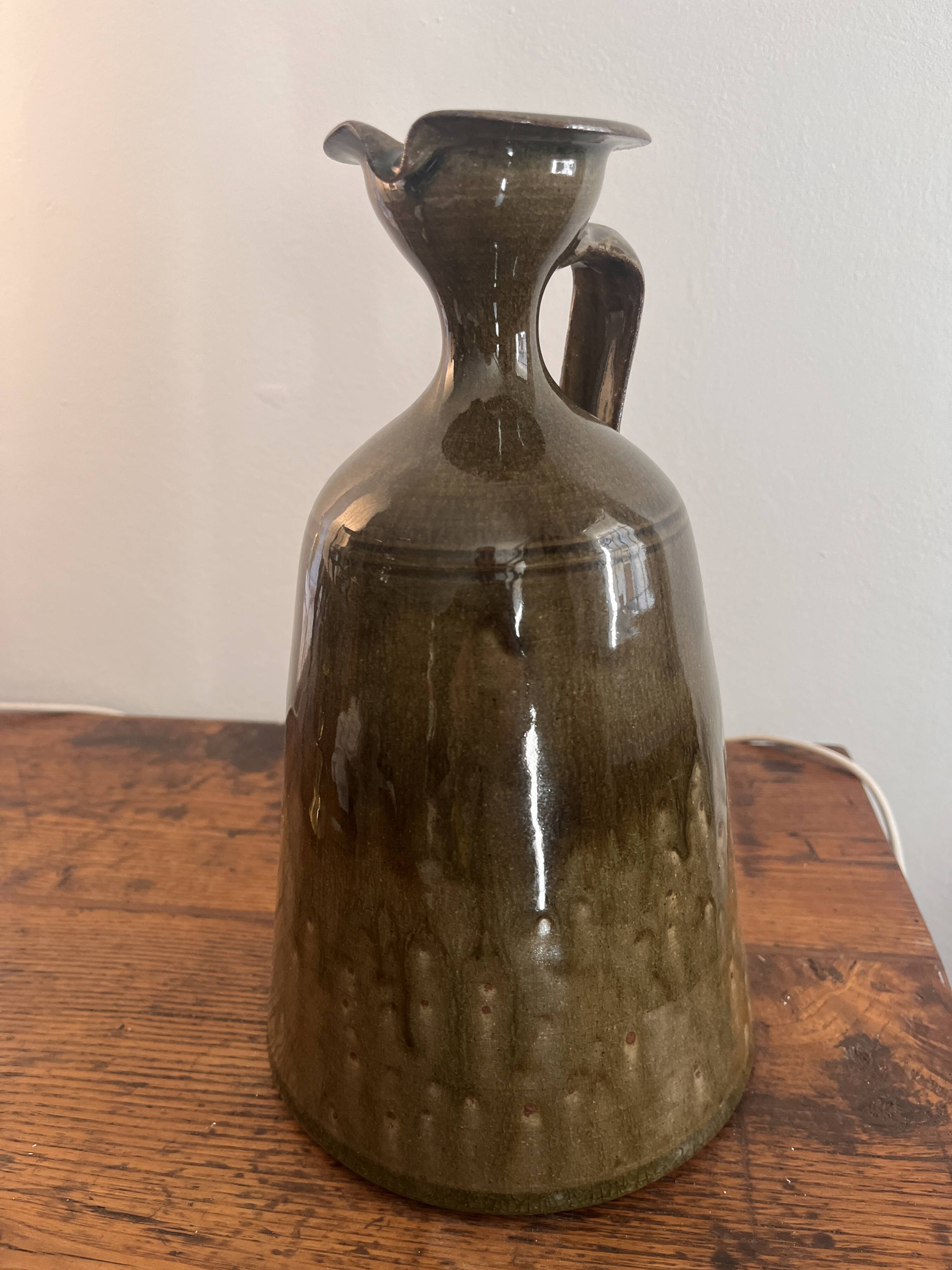 oil jug in Moutier stoneware